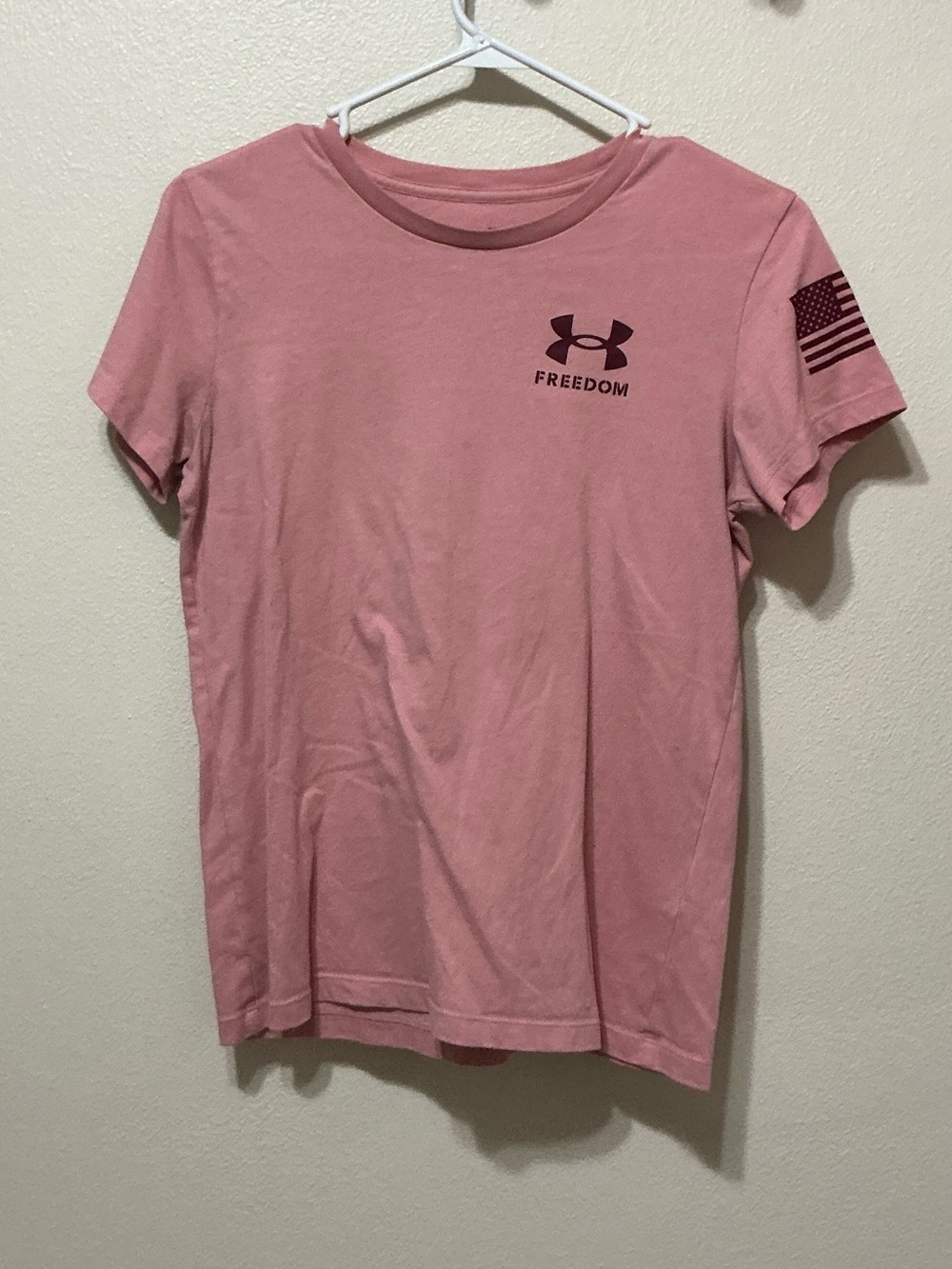 Under Armour Pink FREEDOM Short Sleeve Graphic Tee
